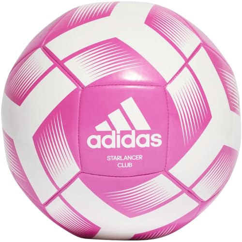 adidas Starlancer Club Soccer Ball - color: Team Shock Pink/White, size: 4
