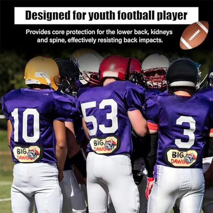 Civaner Football Back Plate Sport Lower Back Pads for Football Players Rear Protector for Youth - style: Big Dawg Style