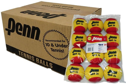 Penn QST 36 Red Foam Training Tennis Balls (Case - 36 Balls)