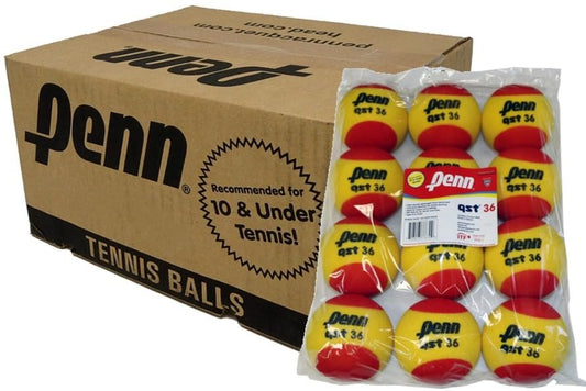 Penn QST 36 Red Foam Training Tennis Balls (Case - 36 Balls)