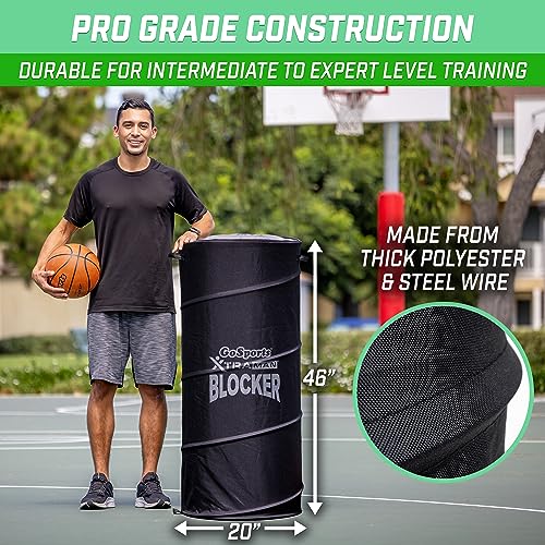 GoSports XTRAMAN PRO 46" XL Pop Up Defender 3 Pack - Heavy Duty Multi-Sport Blocking Dummy - Training Equipment for Basketball, Football, Soccer and More