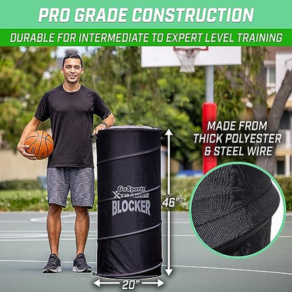 GoSports XTRAMAN PRO 46" XL Pop Up Defender 3 Pack - Heavy Duty Multi-Sport Blocking Dummy - Training Equipment for Basketball, Football, Soccer and More