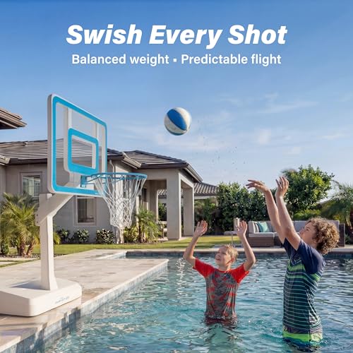 GoSports Water Basketballs 2 Pack - Choose Between Size 3 and Size 6, Great for Swimming Pool Basketball Hoops - style: Royal Blue Size 6 (9" D)