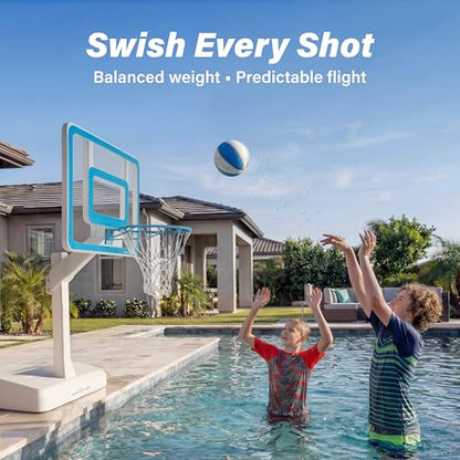 GoSports Water Basketballs 2 Pack - Choose Between Size 3 and Size 6, Great for Swimming Pool Basketball Hoops - style: Royal Blue Size 6 (9" D)