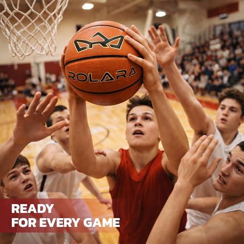 PRO Basketball - NFHS Approved Japanese Composite Leather Basketballs with Butyl Bladder for Superior Air Retention - Professional Indoor Outdoor Ball - size: 6