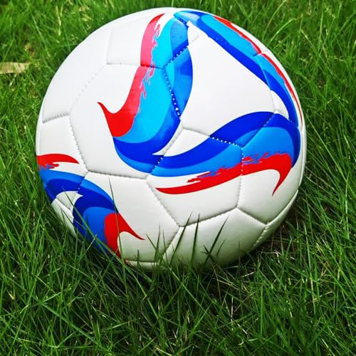 Soccer Ball Size 3,4,5 Kids Training Practice Boys Girls Balls Gift Wear-Resistant Leather Come with Pump School Coach Train Course - size: Size 3
