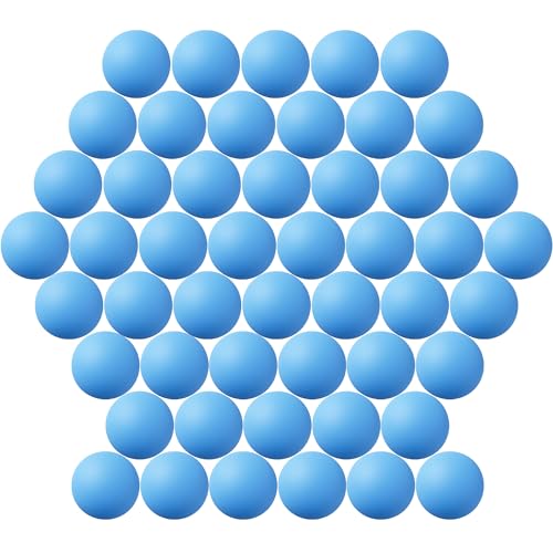 40MM Ping Pong Balls, 50 or 80 Pack Assorted Colored Plastic Balls for Beer Pong, Arts and Craft - color: 50pcs-Blue