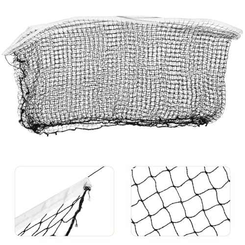 MAGICLULU Portable Badminton Net 6.1m with Single Border Black Mesh, Lightweight Court Equipment for Sports Training, Indoor and Outdoor Badminton, Pickleball Practice and Recreational Play