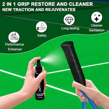 2 in 1 Grip Restore and Cleaner for Golf, Tennis, Pickleball, Football, Baseball, Basketball, Soccer, Volleyball - Removes Dirt And Oil,Improving Sports Shoe Grip Performance Enhancer