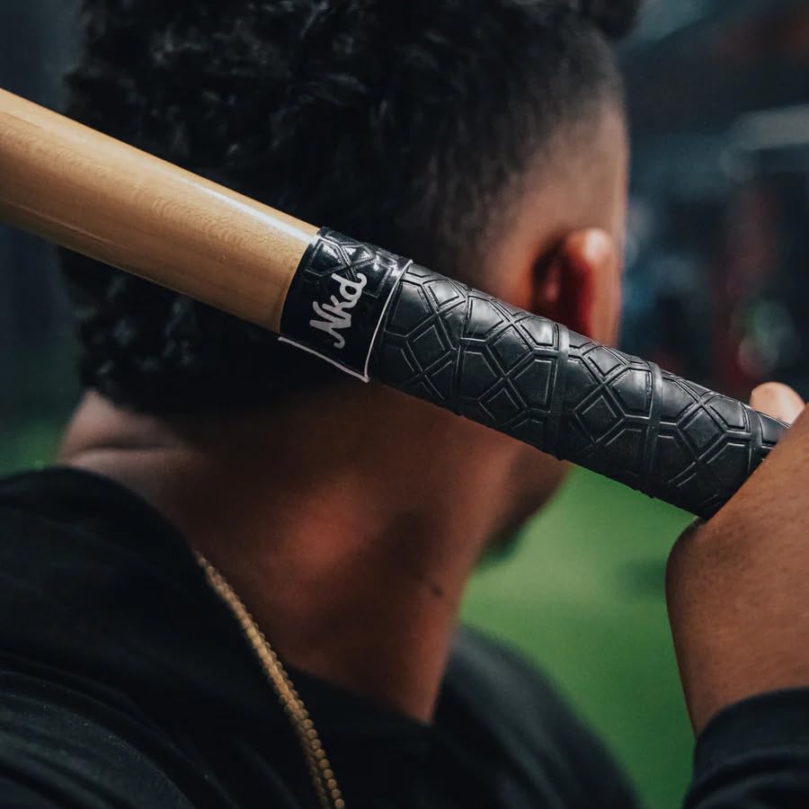 Naked Grips Iconic Collection | 1mm Baseball & Softball Bat Grips - color: Jet Black