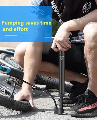 Ball Pump with Needle,Nozzle and Extension Hose for Football,Basketball,Volleyball, Rugby, Balloon & Other Inflatables Perfect Bike Pump for All Bikes