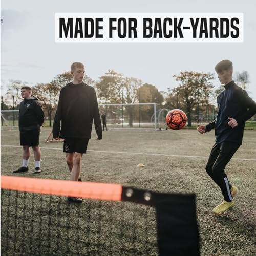 Flick High-Low Maxi Soccer Tennis Net for Outdoors – Adjustable Height for Multi-Purpose Usage – Lightweight Portable Training Equipment with Carry Case
