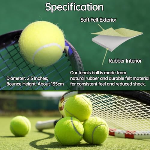 Magicorange Tennis Balls,Advanced Training Tennis Balls Practice Ball, Pet Dog Playing Balls,Good for Beginner Training Ball