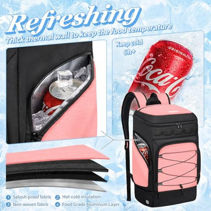 Basketball Backpack Bag Large Sports Bag with Separate Ball holder & Shoes compartment, Best for Basketball, Soccer,Volleyball,Gym - color: Hot Pink