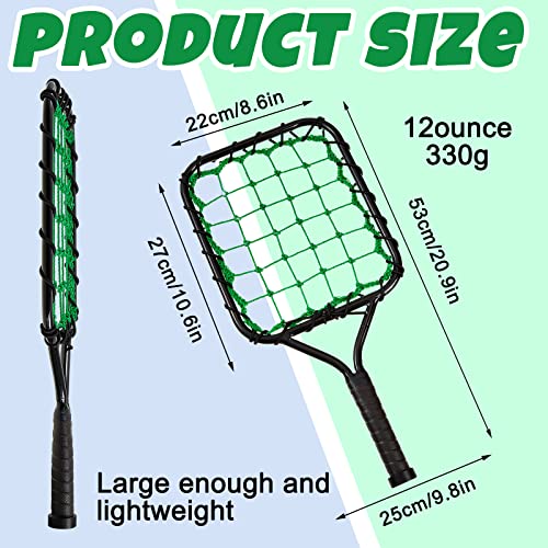 Meooeck Baseball Fungo Racket for Light Weight Bat Racket 12 oz Fungo Bat Baseball Softball Training Equipment for Coaches Youth Parents Drills Control and Accuracy Practicing, Black Green