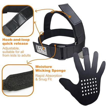 3D Hand-in-Face Basketball Training Mask, 2nd Gen with Moisture Wicking Sponge & Adjustable Strap, Enhance Shooting Accuracy Under Pressure for All Ages - color: Black - 1pcs