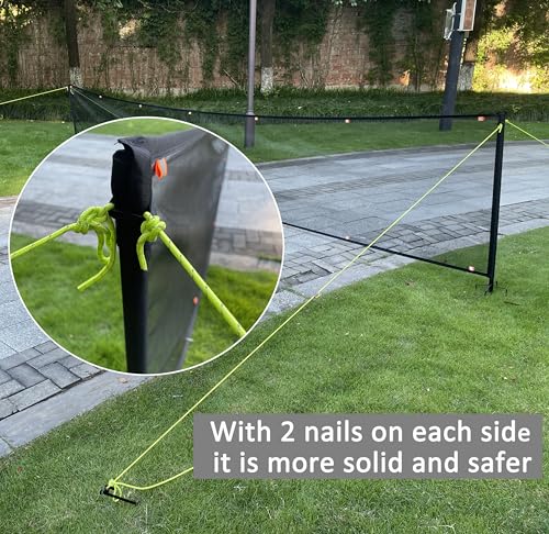 Driveway Safety Net for Kids & Pets, 20FT Driveway Ball Stopper Net with Reflective Strips, Outdoor Yard Home Driveway Barrier Net - size: 36 Ft Wide 40 Inch Tall