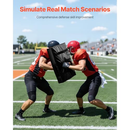 Happybuy Football Blocking Dummy: Equipped with 24x16 in Blocking Pads and Handles. Made of High-Density Sponge. Ideal Heavy-Duty Training Gear for Basketball, Hockey, Lacrosse and Football