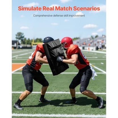Happybuy Football Blocking Dummy: Equipped with 24x16 in Blocking Pads and Handles. Made of High-Density Sponge. Ideal Heavy-Duty Training Gear for Basketball, Hockey, Lacrosse and Football