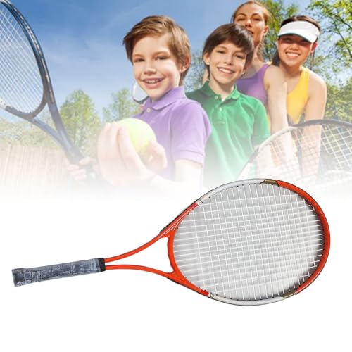 27 Inch Tennis Racket for Adults Teens, Aluminum Alloy Nylon Recreational Tennis Racquet with Comfort Grip and Racket Bag for Beginner Intermediate Players - color: Red