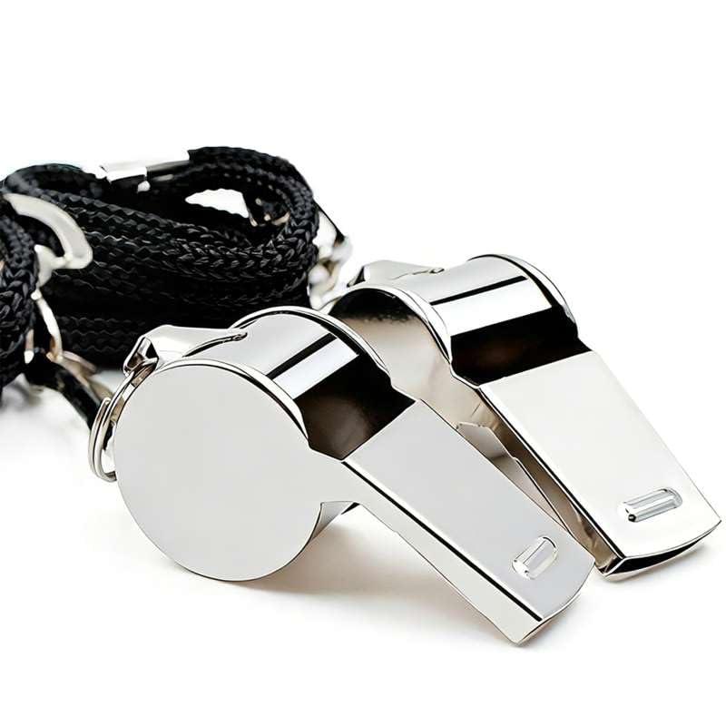Whistle,2 Pack Stainless Steel Sports Whistle with Lanyard for Coaches, Referees, Officials, Teachers and Lifeguards