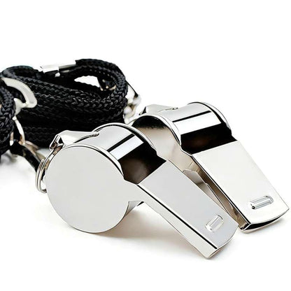 Whistle,2 Pack Stainless Steel Sports Whistle with Lanyard for Coaches, Referees, Officials, Teachers and Lifeguards