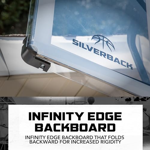 Silverback NXT 54" Wall Mounted Basketball Hoop, Indoor / Outdoor Basketball Hoop with QuickPlay Design - color: Blue-Black