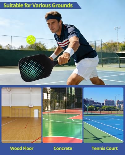Pickleball Balls 24 Pack - 40-Hole Seamless Roto-Molded Pickleballs for Outdoor and Indoor Use, Durable TPE Material, USAPA Approved, Lightweight 2.9 Inch Diameter