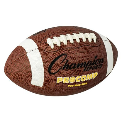 Champion Sports Pro & Composite Series Footballs – Water-Resistant Composite, Indoor/Outdoor, Official–Pee Wee Sizes - size: Pee Wee, style: Pro Composite