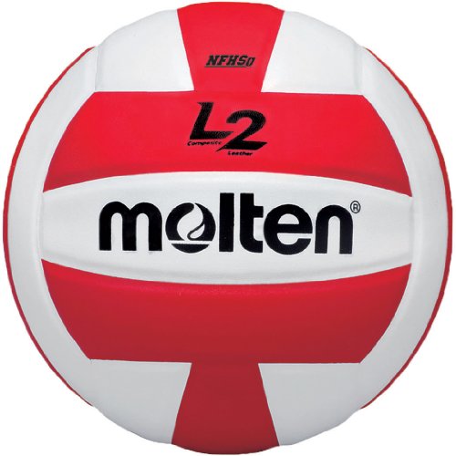 Molten L2 Volleyball, NFHS Approved - color: Red
