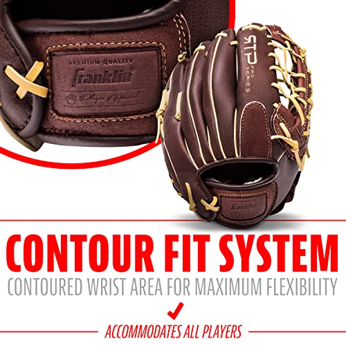 Franklin Sports Baseball Gloves - RTP Pro Adult + Kids Baseball Mitt - Outfield + Infield Gloves - size: 12.0" - Modified Trap Web