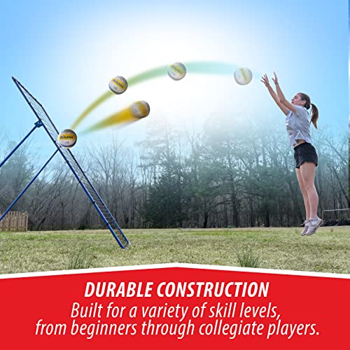 The Original Fully Adjustable 7x4 Feet Volleyball Rebounder Net from Anything Sports - Practice Sets, Spikes and Digs At Any Angle from Home- 12 Month No Questions Asked Warranty