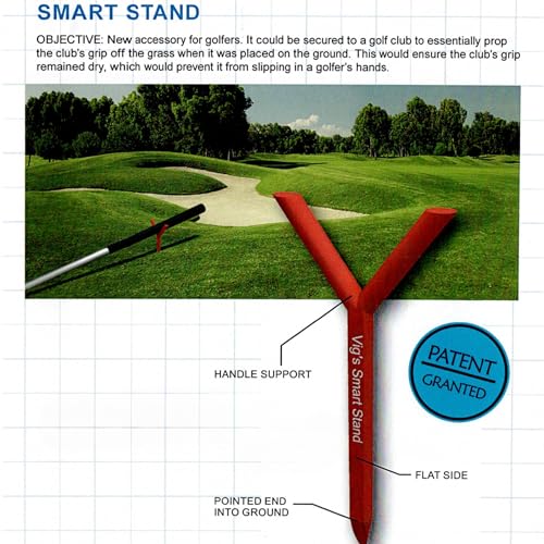 Golf Club Stand and Holder - Set of 2 - Golf Accessories, Pocket Size for Wet Grass Protection by Vig's Smart Stand