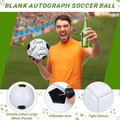 Jenaai Autograph Soccer Ball Bulk Blank Signature Soccer Ball for Signing Gift for Practice Training Championship Party Trophy Coaching Gift Youth League Game
