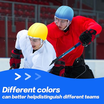Football Helmet Covers Scrimmage Caps-Perfect for Football, Hockey, and Lacrosse Practice Sessions.The Fabric is Elastic& Bright Colors for Team Identification - color: Blue-12pcs