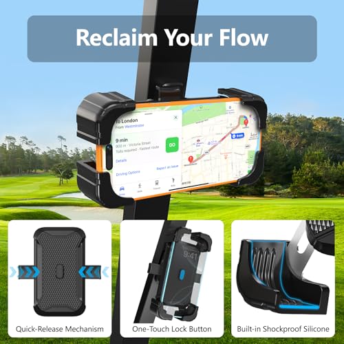 KingofKings Golf Cart Phone Holder, Golf Gifts for Men Him Dad Boyfriend, Golf Cart Accessories, Universal Magnetic Phone Mount for Golf Cart, Golfers Must Haves Gadgets 2026-360° Rotatable