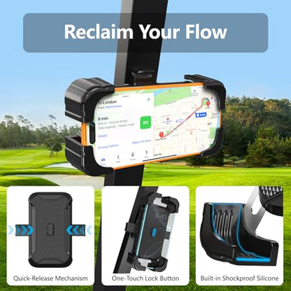 KingofKings Golf Cart Phone Holder, Golf Gifts for Men Him Dad Boyfriend, Golf Cart Accessories, Universal Magnetic Phone Mount for Golf Cart, Golfers Must Haves Gadgets 2026-360° Rotatable