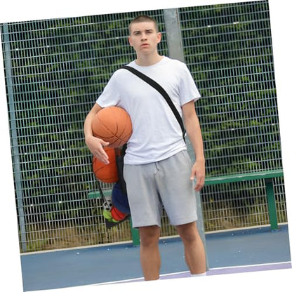 Large Mesh Ball Bag for Soccer Volleyball and Basketball Sturdy Drawstring Sports Equipment Storage Bag for Players for Team Gear
