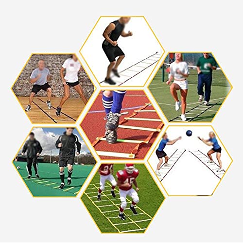 Agility Ladder Adjustable Double Row Agility Ladder,Speed Training Equipment,Football Flexibility Training Jumping,for Outdoor Athletic Footwork, Sports Drills(Size:10M) - size: 10M