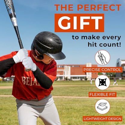 HANDLANDY Baseball Batting Gloves for Adult Youth, Grip Breathable Softball Batting Gloves Fit Men Kids Boys Girls - color: Pearl White-Kids, size: Kids X-Small