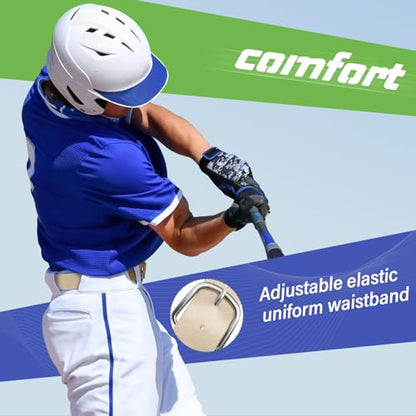 Hercicy 12 Pcs Baseball Belts Softball Belts Bulk for Adult and Youth Adjustable - color: Beige, size: Youth Size