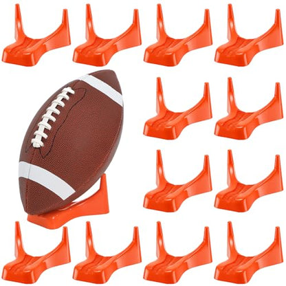 Lawei 12 Pack Football Kicking Tees, Rugby Ball Kicking Stand Holder with Non-Slip Textured, Durable Football Kickoff Stand for Kickoff Practice Equipment, Game & Ball Showcase, 4 x 2.6 in
