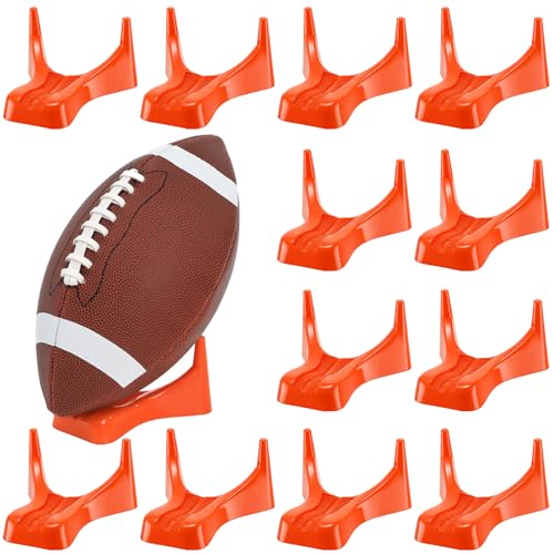 Lawei 12 Pack Football Kicking Tees, Rugby Ball Kicking Stand Holder with Non-Slip Textured, Durable Football Kickoff Stand for Kickoff Practice Equipment, Game & Ball Showcase, 4 x 2.6 in