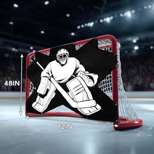 Doublehorse Ice Hockey Training Target: Durable Quick Install PVC Goalie for Shotting Accuracy Skill Development Suit Indoor Outdoor All Weather - for Youth Adults with 7 Hole - 1 Piece