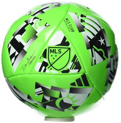 adidas Unisex MLS Soccer Ball - color: Solar Green/Black/White, size: 4