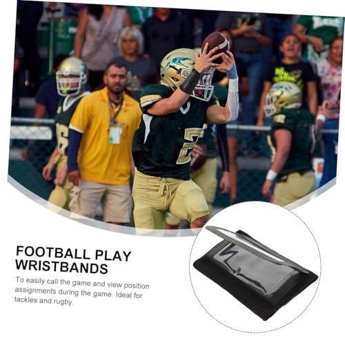 Football Wrist Sleeve and Quarterback Play Wristband, Soft Protective Sports Armband for Youth Football and Rugby Training, Black Medium Sweatband for Game and Practice
