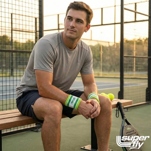 Super Fly Goods Sweatbands Pickleball Golf Tennis Great Gift or for Your Sports or Team Wristband Sports Band Set Including Towel Wrist and Head Sweatbands - style: Padel Wristband Set