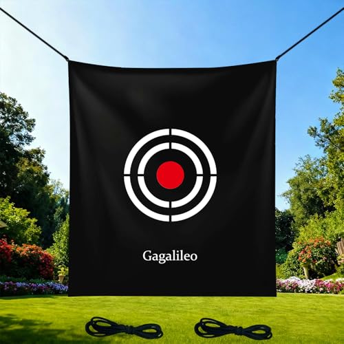 Gagalileo Golf Target Cloth: Protective Net Portable Easy Setup with Ropes Indoor Outdoor Practice All Golfers Training Accuracy for Backyard Garage - color: Black, size: 5X6FT