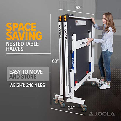JOOLA Rally TL Professional MDF Indoor Ping Pong Table w/Quick Clamp Table Tennis Net & Post Set - 10 Minute Easy Assembly - Corner Ball Holders - Tournament Quality - Includes Playback Mode - size: 25mm