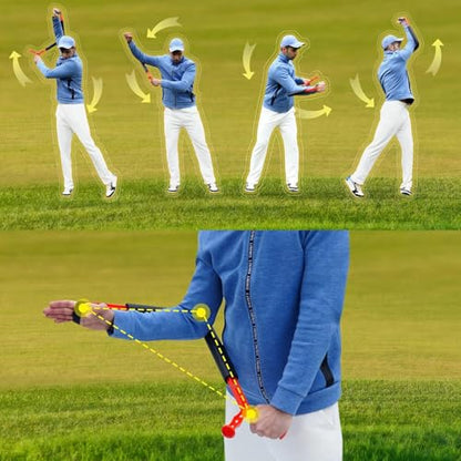 Golf Swing Motion Trainer,90-Degree Swing and A Full Swing Mode,Strong Durable and Lightweight,for Beginners and Professionals Golf Training Tools